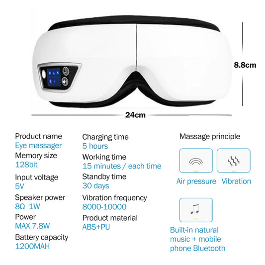 Nexora Heated Eye Massager – Rechargeable Relaxation Tool for Tired Eyes