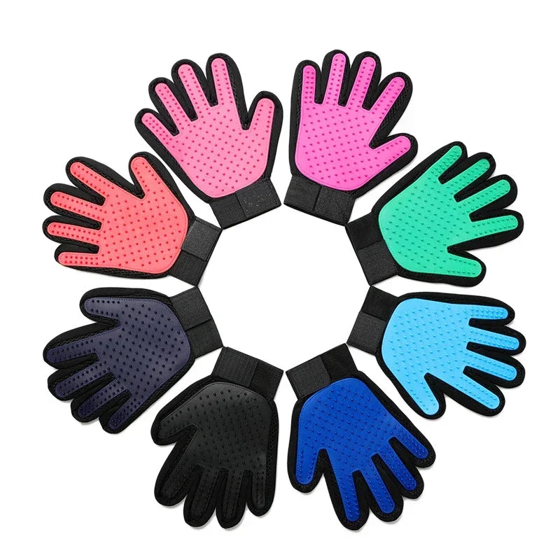 Nexora™ Silicone Pet Grooming Glove – Gentle Hair Remover & Bath Brush for Dogs & Cats