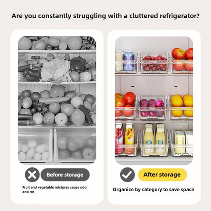 Nexora™ Premium Clear Fridge Organizer Bin