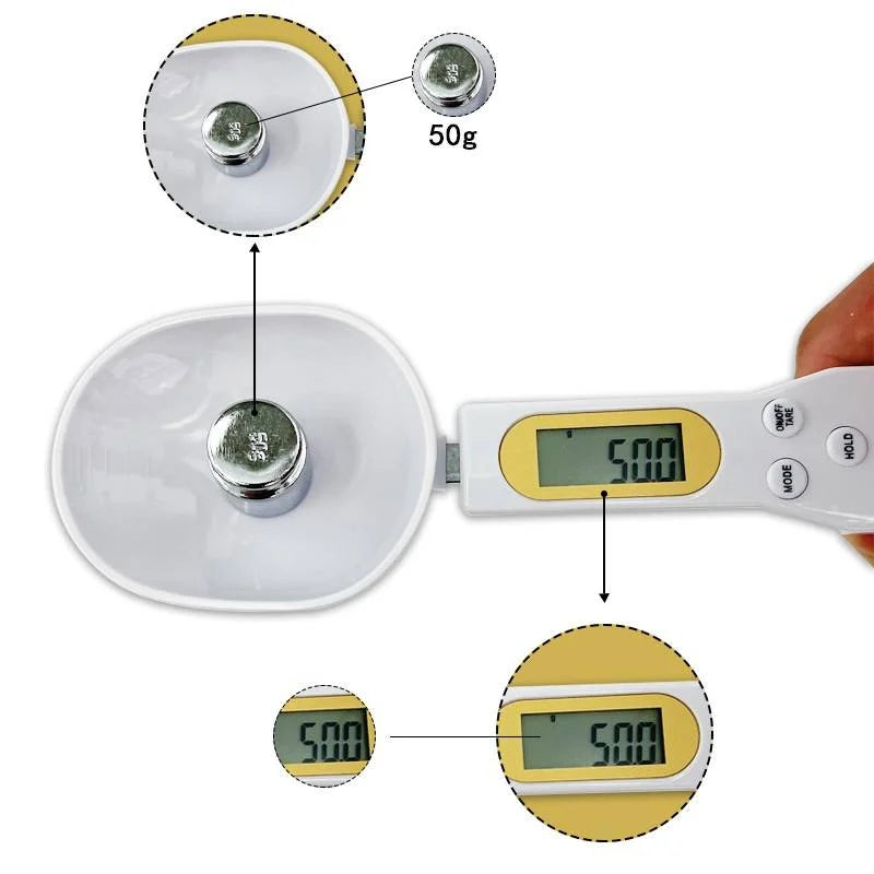 Nexora Digital Measuring Spoon Scale – LCD Kitchen Food Scale (500g / 0.5g Precision)