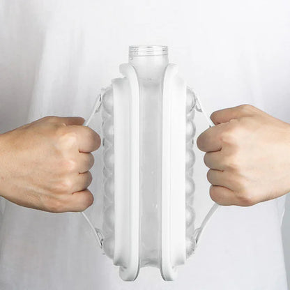 Nexora 2-in-1 Folding Ice Cube Water Bottle with Silicone Ice Mould – Reusable Ice Maker Bottle