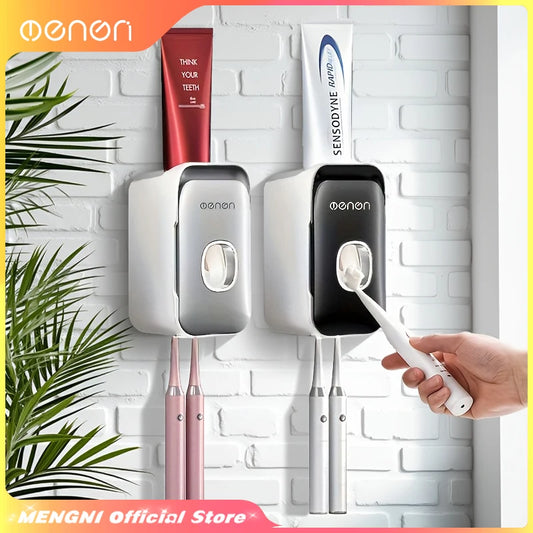 Nexora Automatic Toothpaste Dispenser – Wall Mounted Bathroom Organizer