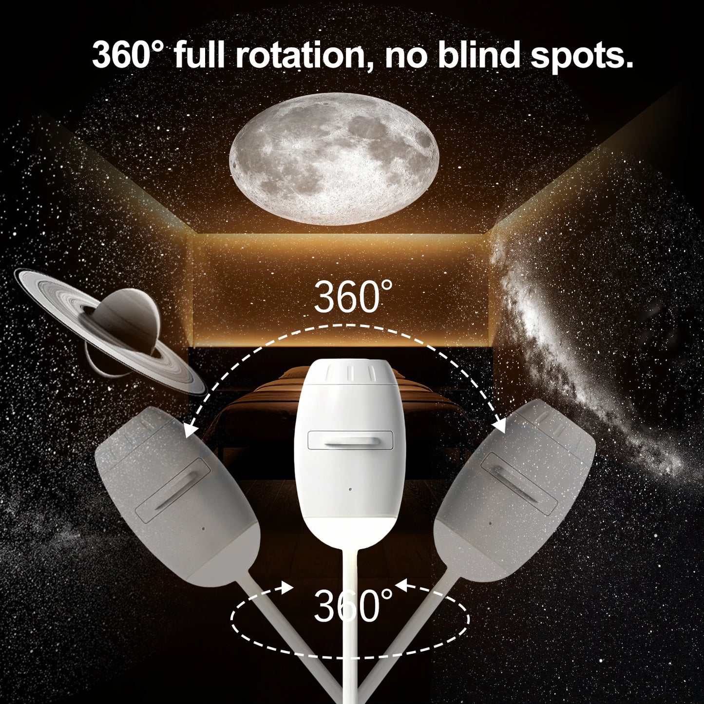 Nexora™ Galaxy Star Projector Night Light – 2-in-1 Ambient Mood Lamp for Bedroom, Car & Home