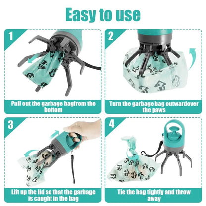 Nexora™ Portable Dog Pooper Scooper – No-Touch Waste Picker with Built-In Bag Dispenser
