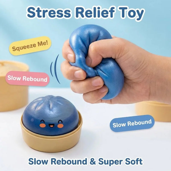 Nexora Squishy Dumpling Stress Ball – Slow Rebound Stress Relief Toy