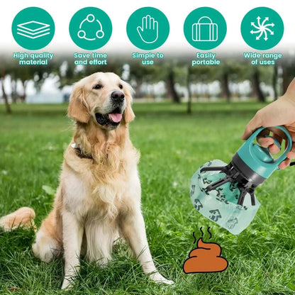 Nexora™ Portable Dog Pooper Scooper – No-Touch Waste Picker with Built-In Bag Dispenser