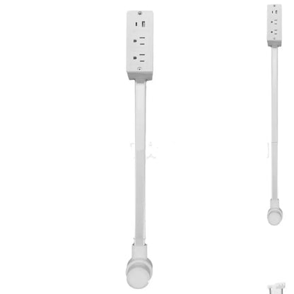 Nexora™ 180° Rotating Power Outlet Extender – Adjustable Length Space-Saving Socket Expander for Nightstands