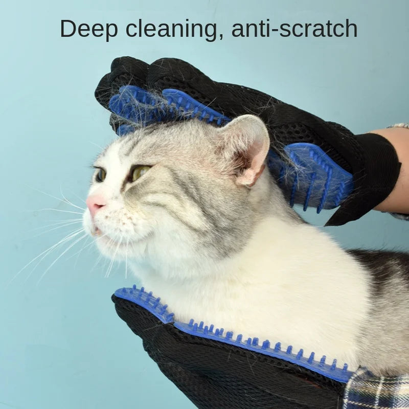 Nexora™ Silicone Pet Grooming Glove – Gentle Hair Remover & Bath Brush for Dogs & Cats