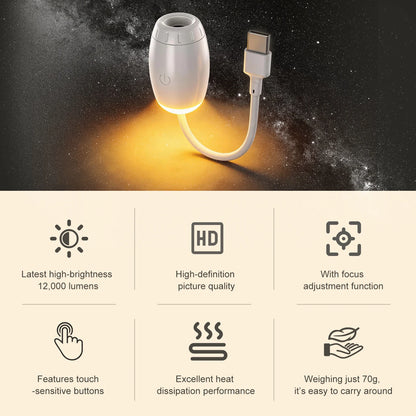 Nexora™ Galaxy Star Projector Night Light – 2-in-1 Ambient Mood Lamp for Bedroom, Car & Home