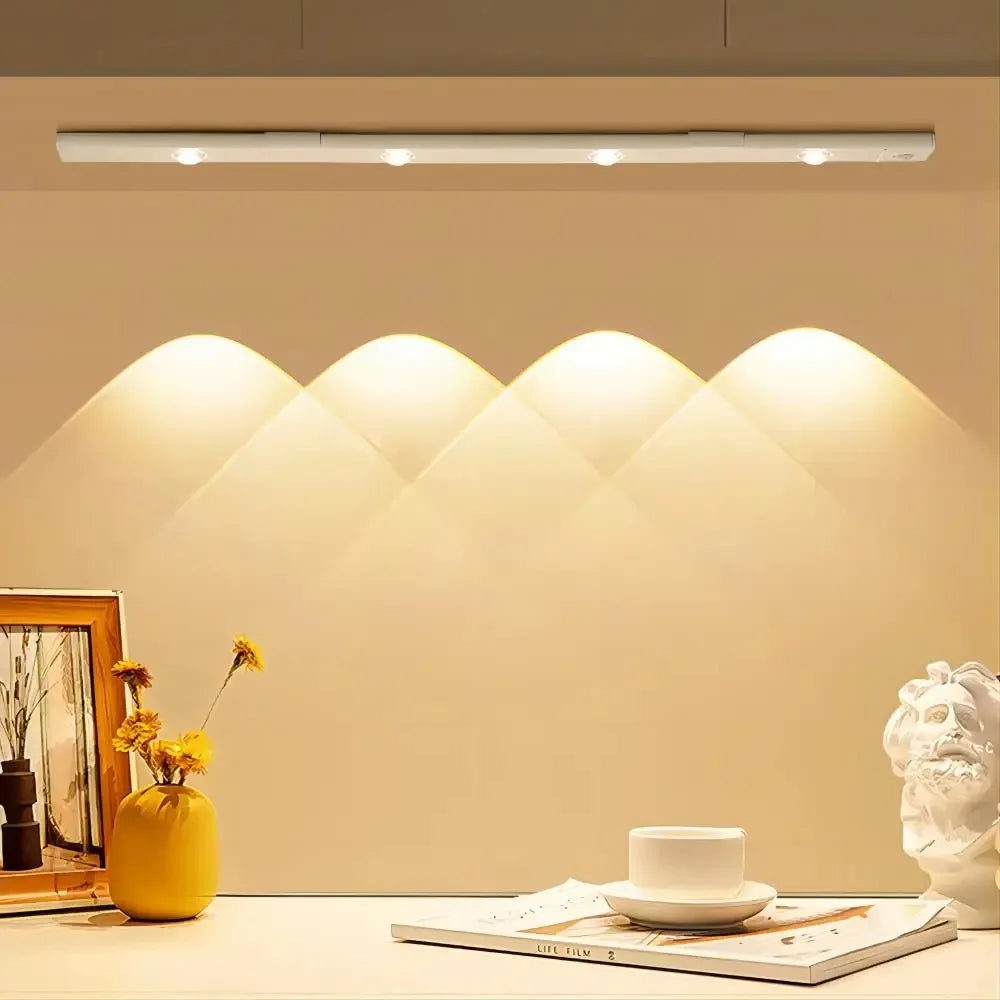 Nexora™ Ultra-Thin Motion Sensor LED Light – Wireless USB Rechargeable Under-Cabinet Night Light