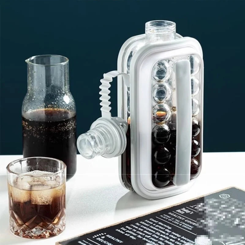 Nexora 2-in-1 Folding Ice Cube Water Bottle with Silicone Ice Mould – Reusable Ice Maker Bottle