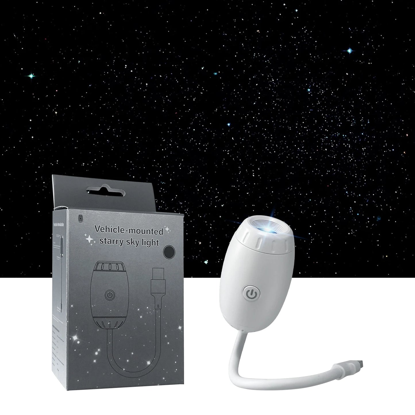 Nexora™ Galaxy Star Projector Night Light – 2-in-1 Ambient Mood Lamp for Bedroom, Car & Home