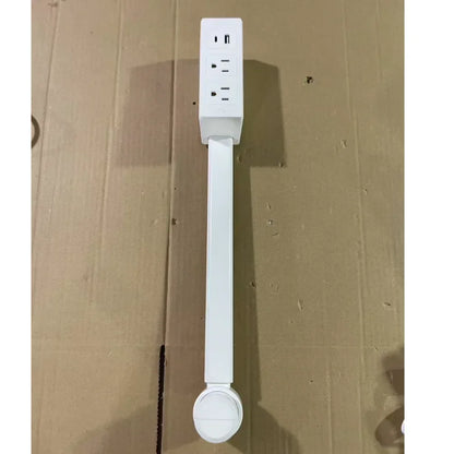 Nexora™ 180° Rotating Power Outlet Extender – Adjustable Length Space-Saving Socket Expander for Nightstands