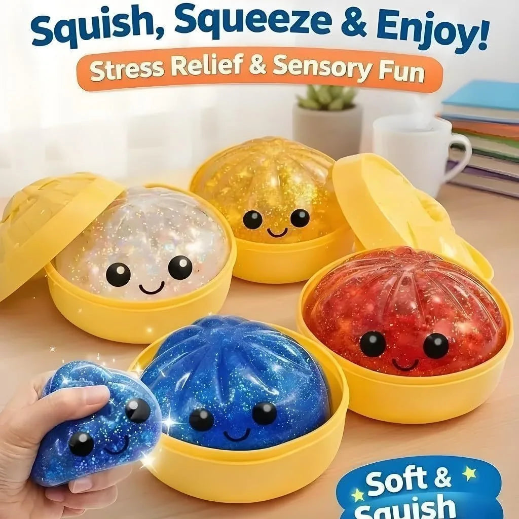 Nexora Squishy Dumpling Stress Ball – Slow Rebound Stress Relief Toy
