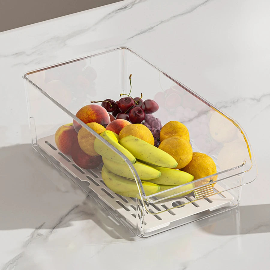 Nexora™ Premium Clear Fridge Organizer Bin