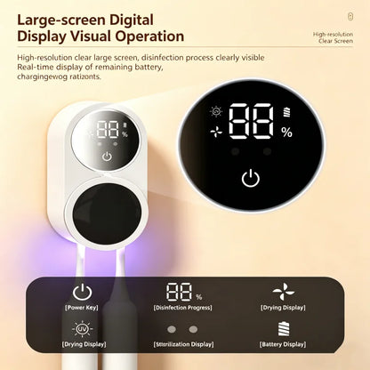 Nexora UV Toothbrush Sanitizer – Automatic Wall-Mounted Toothbrush Sterilizer & Holder