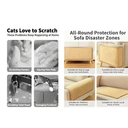 Nexora Sisal Cat Scratching Post – Space-Saving Furniture Protector with Interactive Hanging Ball
