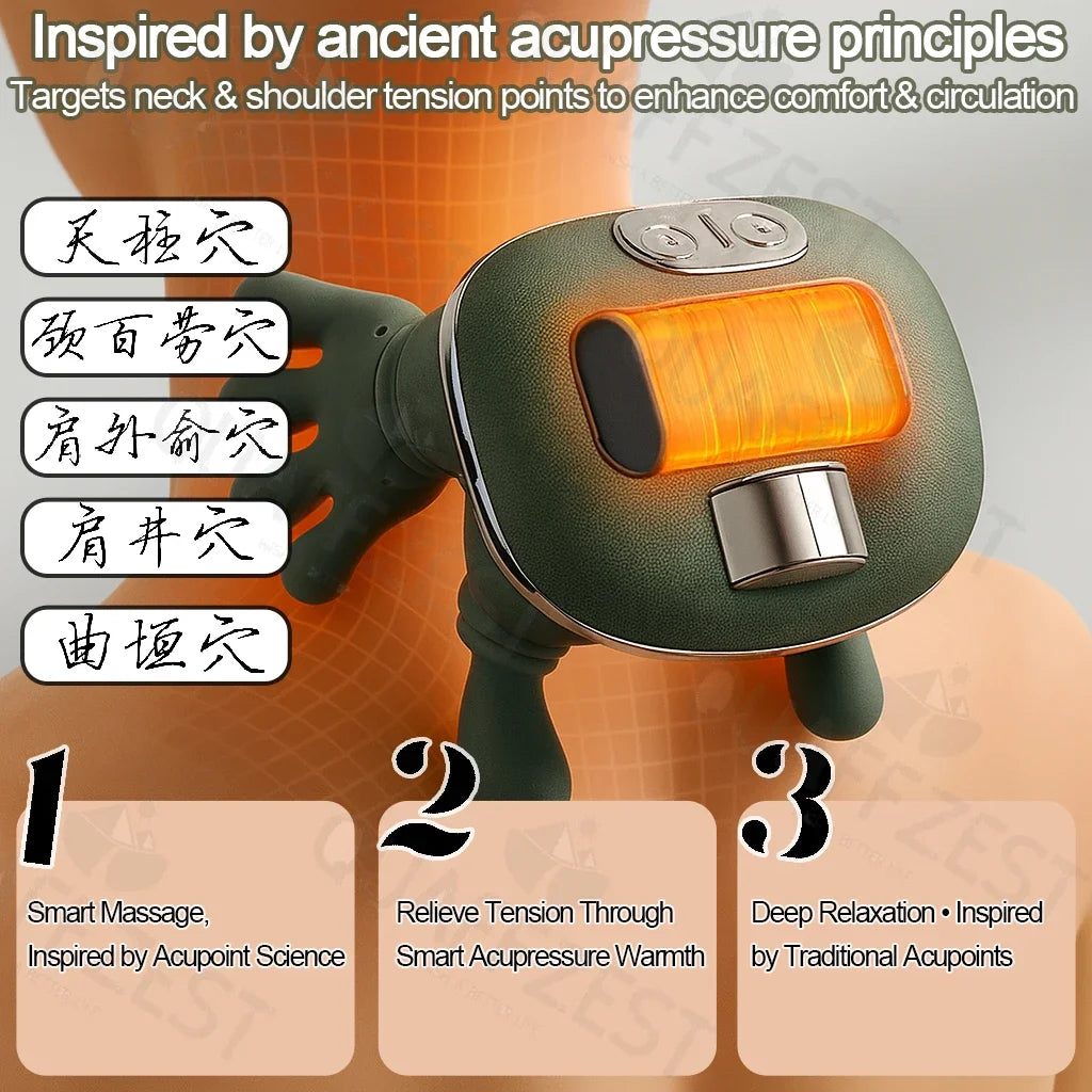 Nexora 4D Bionic Neck & Shoulder Massager – Wireless Heated Deep Kneading Massage Wrap