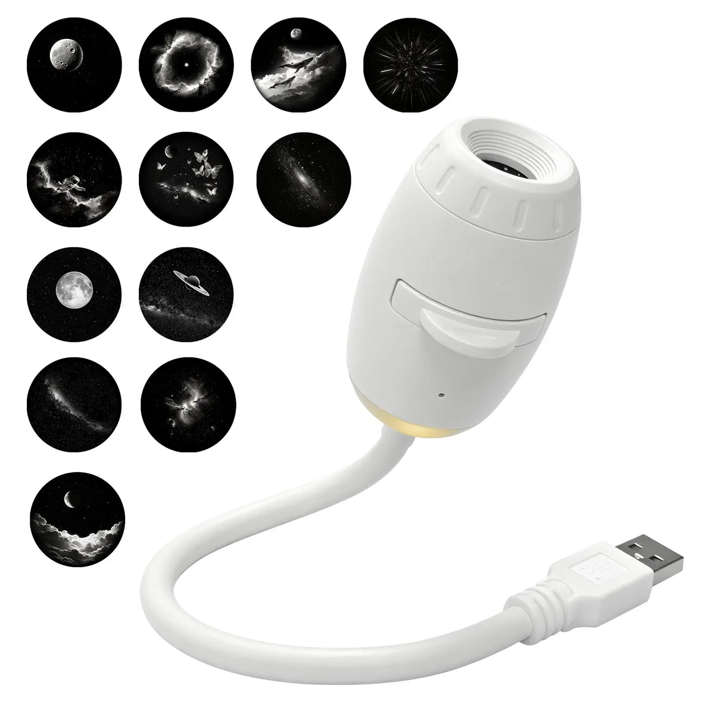 Nexora™ Galaxy Star Projector Night Light – 2-in-1 Ambient Mood Lamp for Bedroom, Car & Home