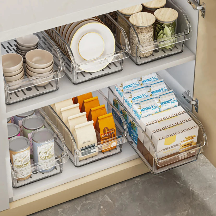Nexora™ Premium Clear Fridge Organizer Bin