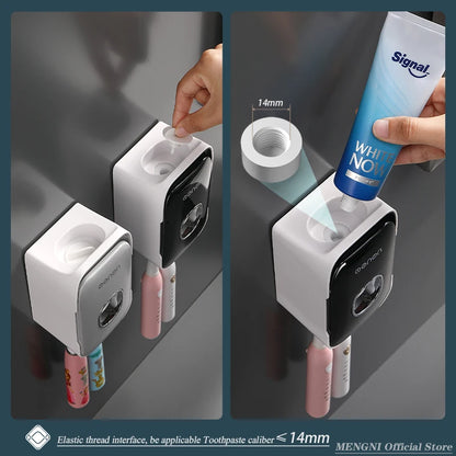 Nexora Automatic Toothpaste Dispenser – Wall Mounted Bathroom Organizer
