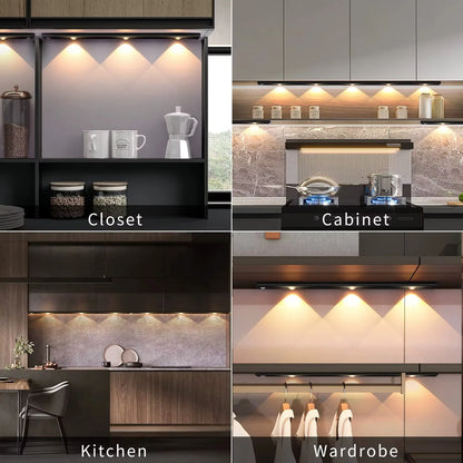 Nexora™ Ultra-Thin Motion Sensor LED Light – Wireless USB Rechargeable Under-Cabinet Night Light