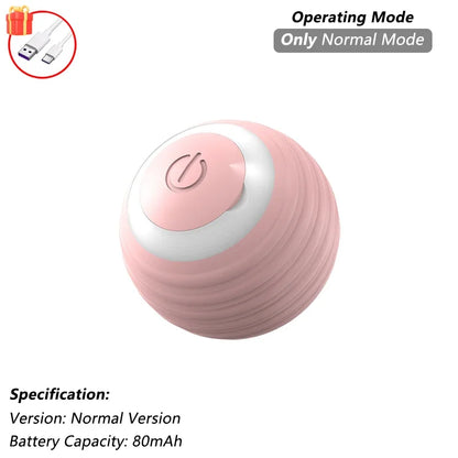 Nexora Interactive Rolling Cat Toy – Rechargeable Automatic Rotating Ball with Moving Tail for Cats