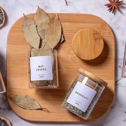 Nexora™ Glass Spice Jars – Minimalist Kitchen Storage Containers for Spices, Salt, Sugar & Coffee