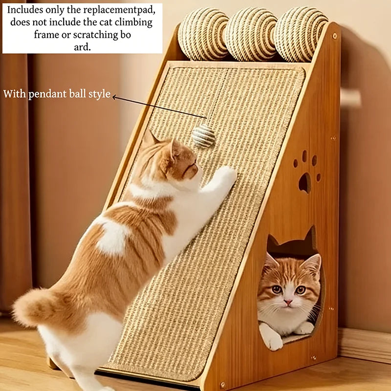 Nexora Sisal Cat Scratching Post – Space-Saving Furniture Protector with Interactive Hanging Ball