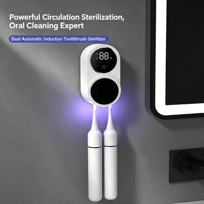 Nexora UV Toothbrush Sanitizer – Automatic Wall-Mounted Toothbrush Sterilizer & Holder