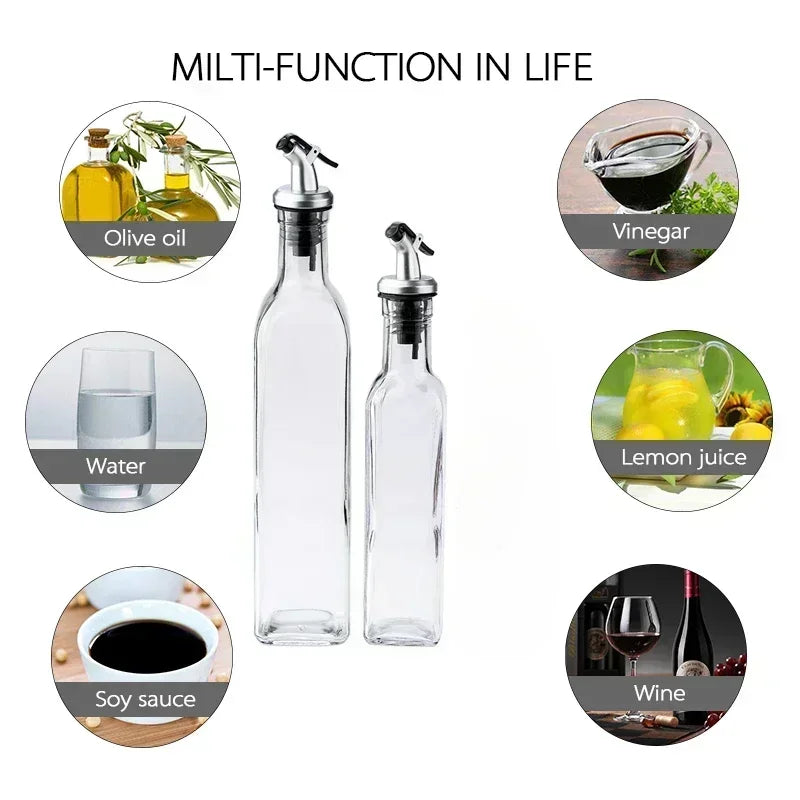 Nexora™ Glass Oil Dispenser – Leakproof Kitchen Seasoning Bottle for Oil, Vinegar & Soy Sauce