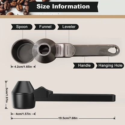 Nexora Coffee Scoop & Funnel Protein Powder Measuring Spoon Sliding Holder for Reusable K-Cup Refillable Ground Coffee Pod Kitchen Tool