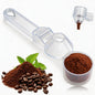 Nexora Coffee Scoop & Funnel Protein Powder Measuring Spoon Sliding Holder for Reusable K-Cup Refillable Ground Coffee Pod Kitchen Tool
