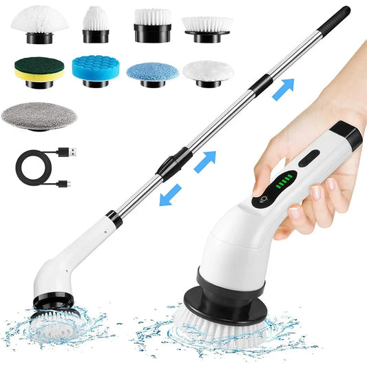 Nexora™ Cordless Electric Spin Scrubber – Rechargeable Deep-Cleaning Brush with Multiple Heads