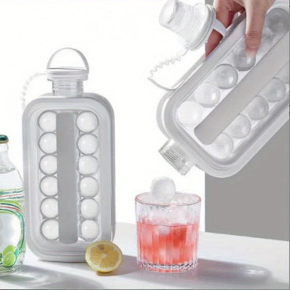 Nexora 2-in-1 Folding Ice Cube Water Bottle with Silicone Ice Mould – Reusable Ice Maker Bottle