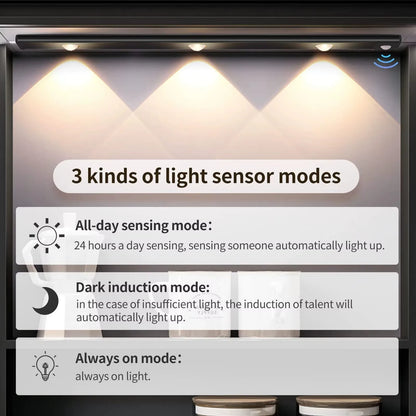 Nexora™ Ultra-Thin Motion Sensor LED Light – Wireless USB Rechargeable Under-Cabinet Night Light