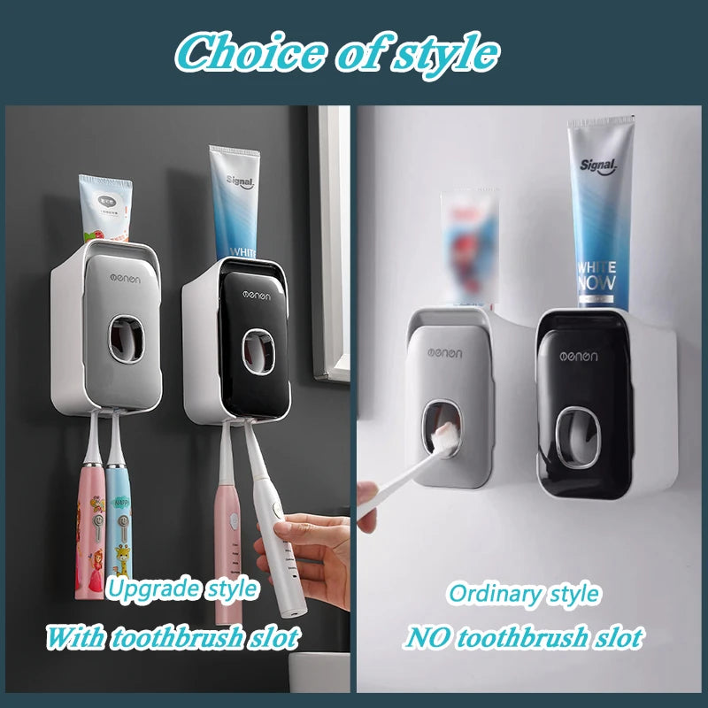 Nexora Automatic Toothpaste Dispenser – Wall Mounted Bathroom Organizer