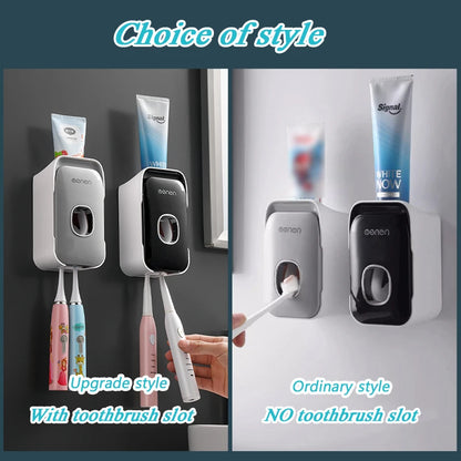 Nexora Automatic Toothpaste Dispenser – Wall Mounted Bathroom Organizer