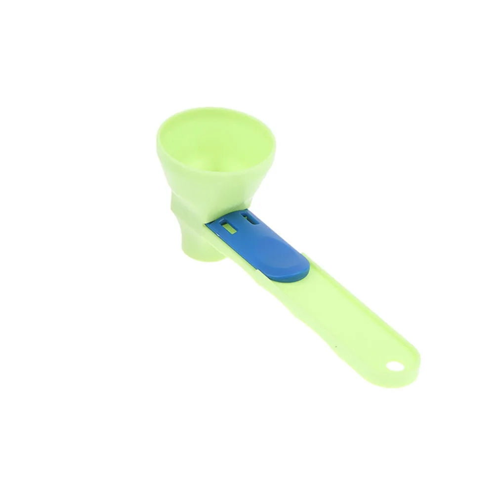 Sliding Funnel Scoop – Mess-Free Food & Powder Transfer Tool for Bottles & Containers