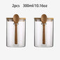 Nexora™ Minimalist Glass Storage Jar with Bamboo Lid & Spoon