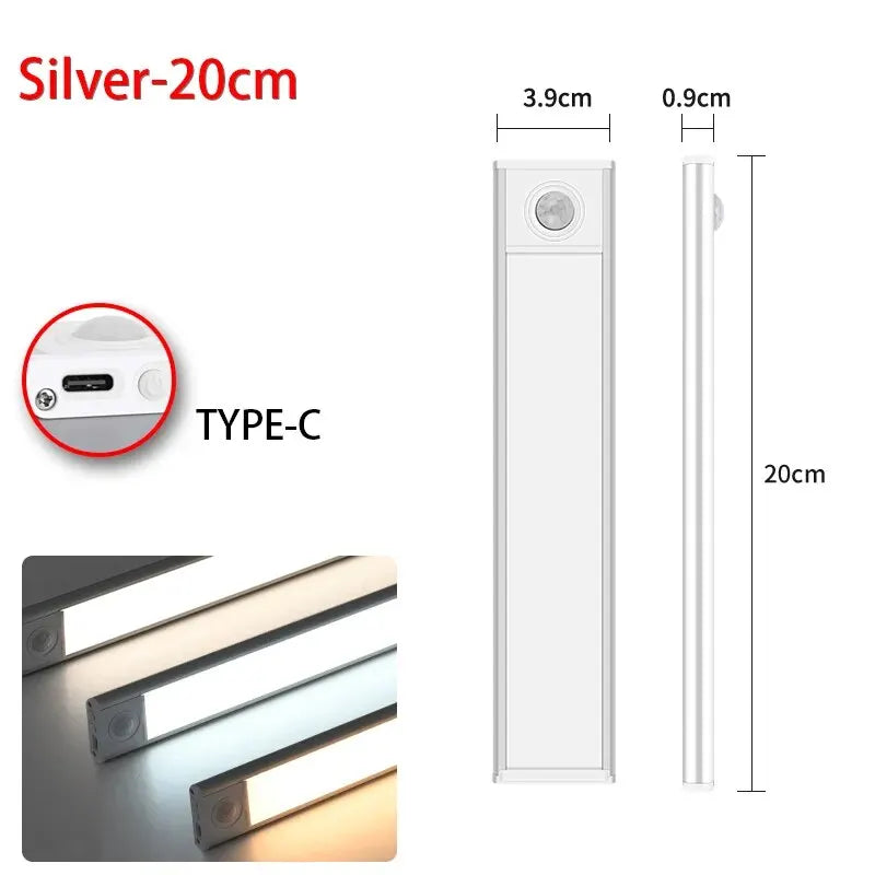 Nexora™ LED Motion Sensor Light – Wireless USB Rechargeable Under-Cabinet Night Light