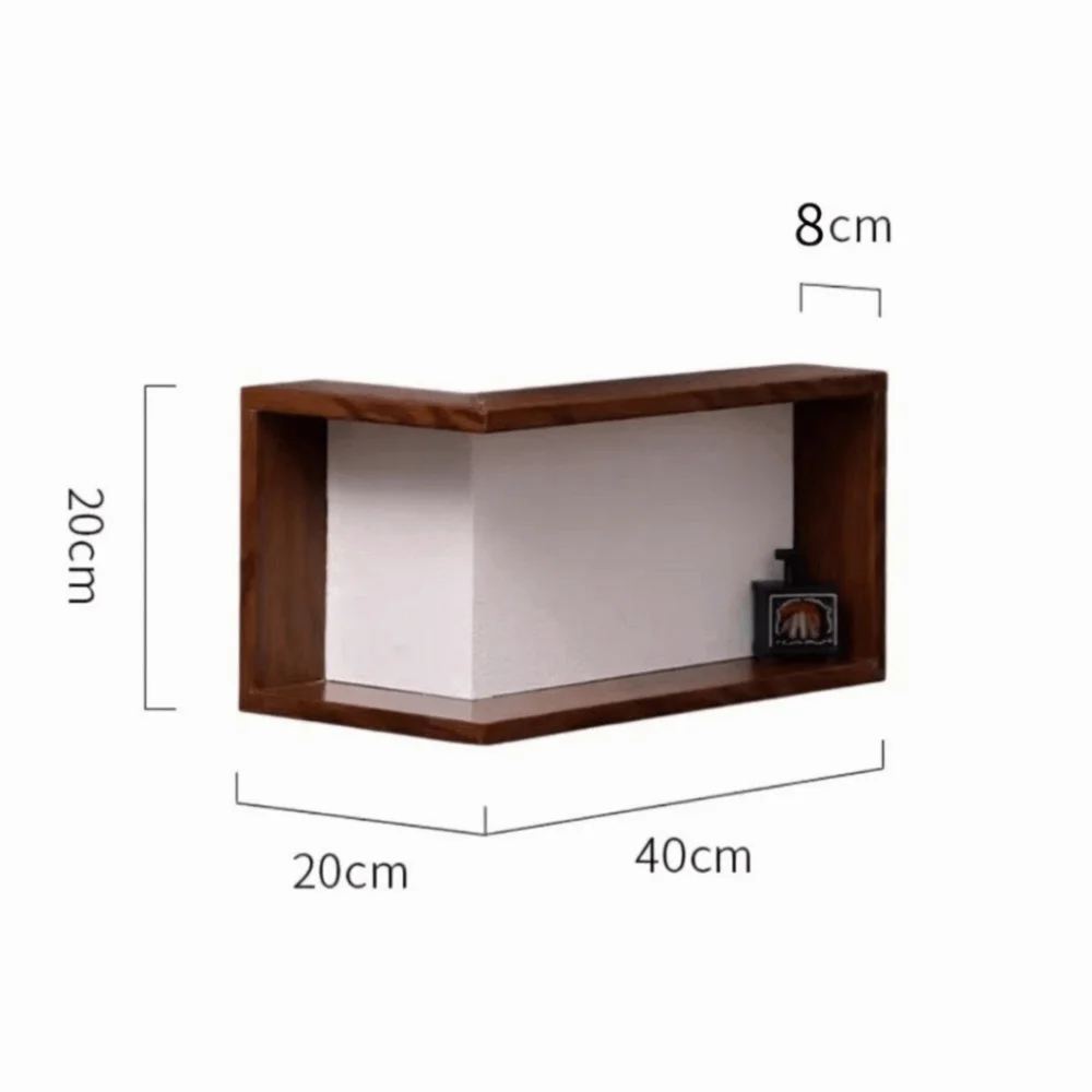 Nexora™ 90° Corner Floating Shelf – Space-Saving Wall-Mounted Display Shelf