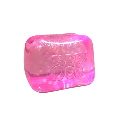 Nexora Nee Doh Glitter Stress Relief Squishy Cube – Slow Rebound Sensory Fidget Toy