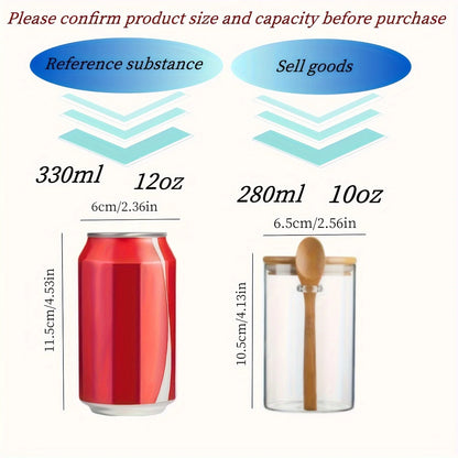 Nexora™ Minimalist Glass Storage Jar with Bamboo Lid & Spoon