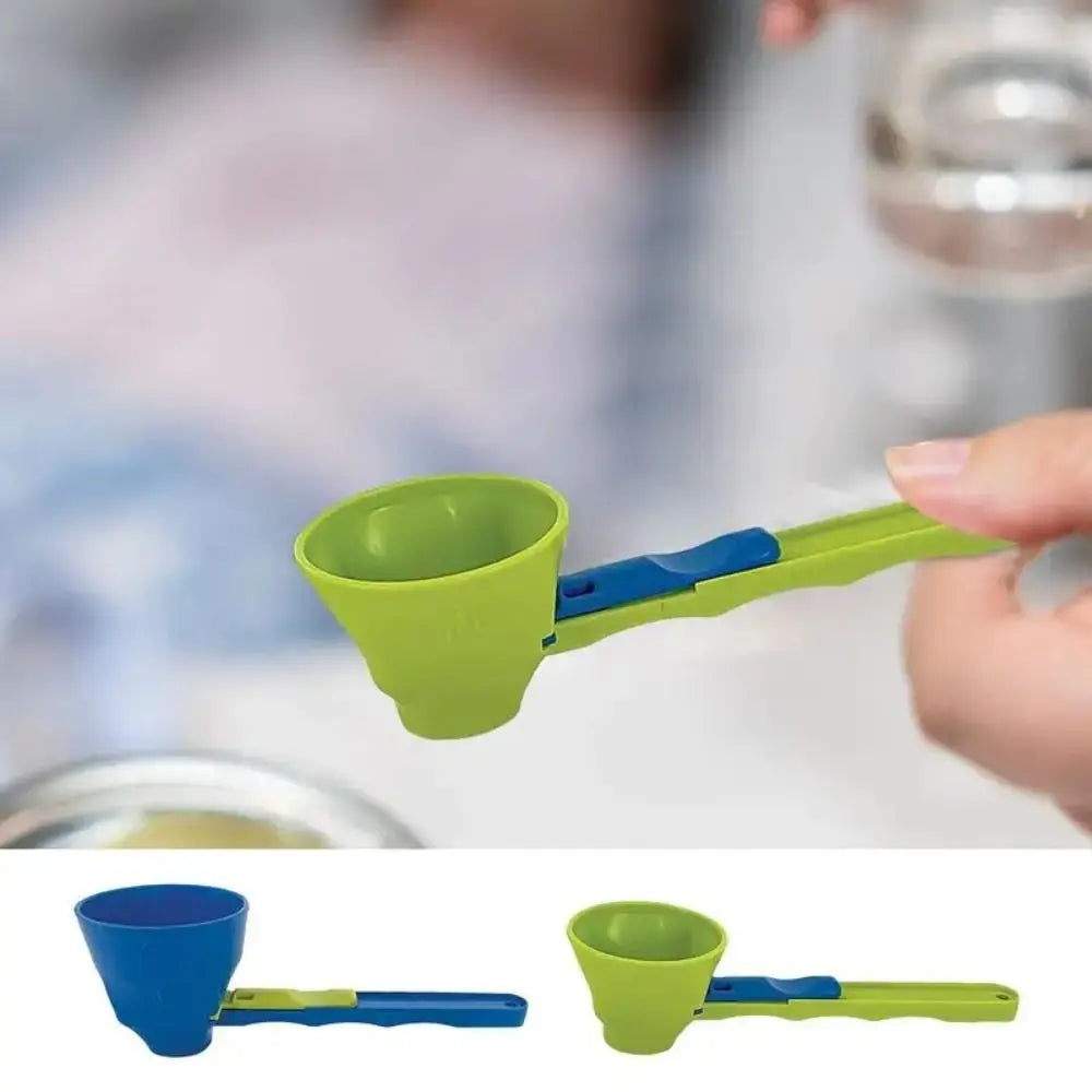 Sliding Funnel Scoop – Mess-Free Food & Powder Transfer Tool for Bottles & Containers