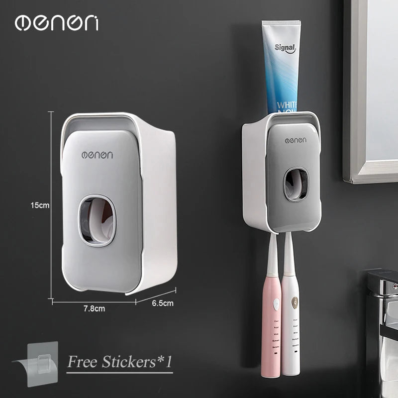 Nexora Automatic Toothpaste Dispenser – Wall Mounted Bathroom Organizer