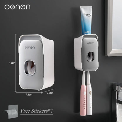 Nexora Automatic Toothpaste Dispenser – Wall Mounted Bathroom Organizer