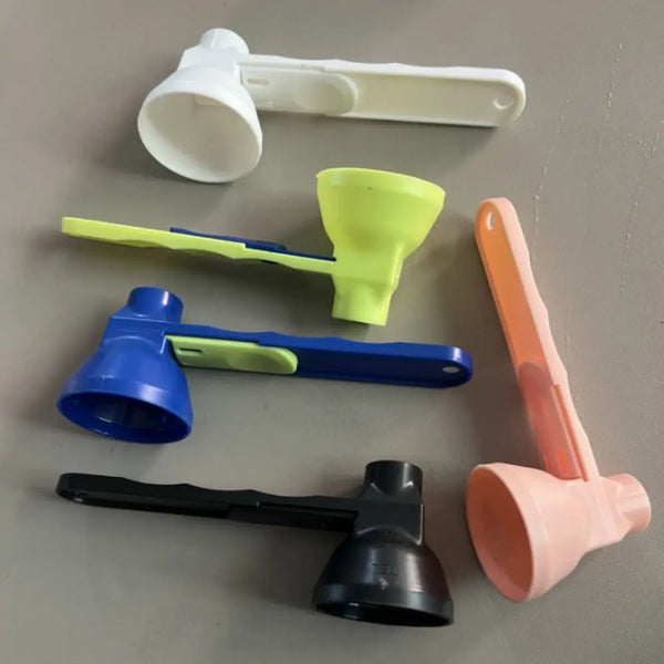 Sliding Funnel Scoop – Mess-Free Food & Powder Transfer Tool for Bottles & Containers