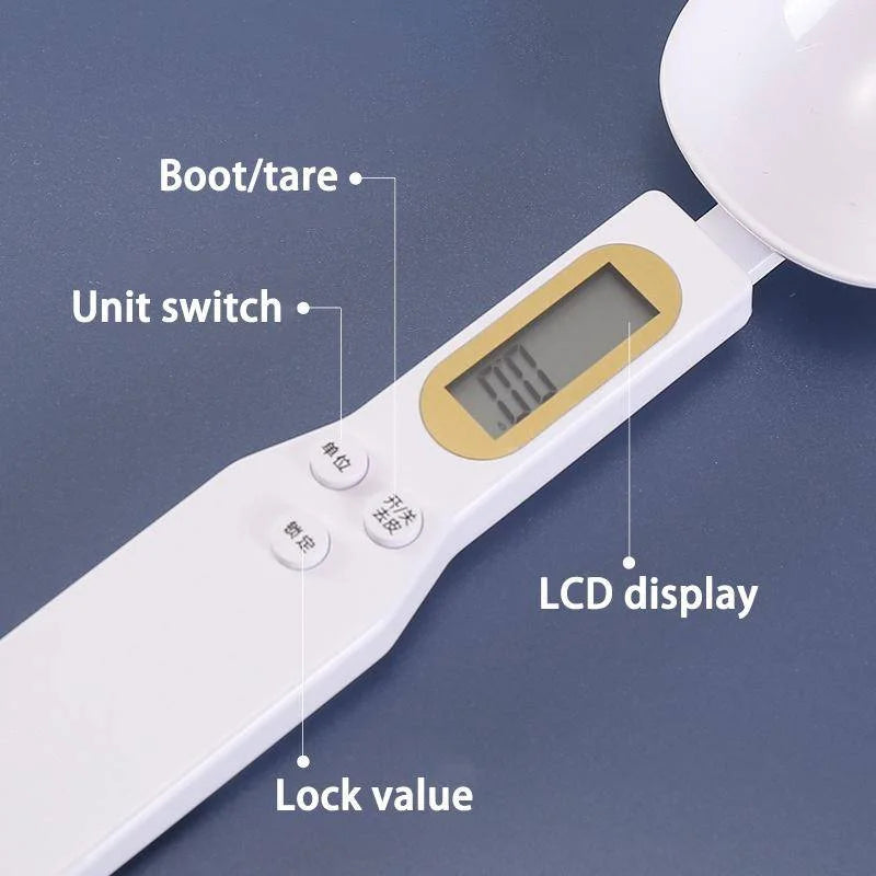 Nexora Digital Measuring Spoon Scale – LCD Kitchen Food Scale (500g / 0.5g Precision)