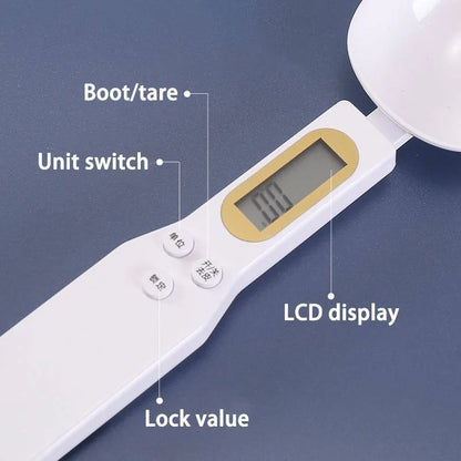 Nexora Digital Measuring Spoon Scale – LCD Kitchen Food Scale (500g / 0.5g Precision)
